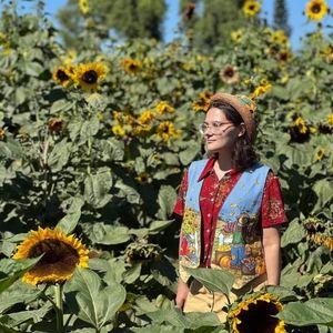 Vintage Harvest Print Vest